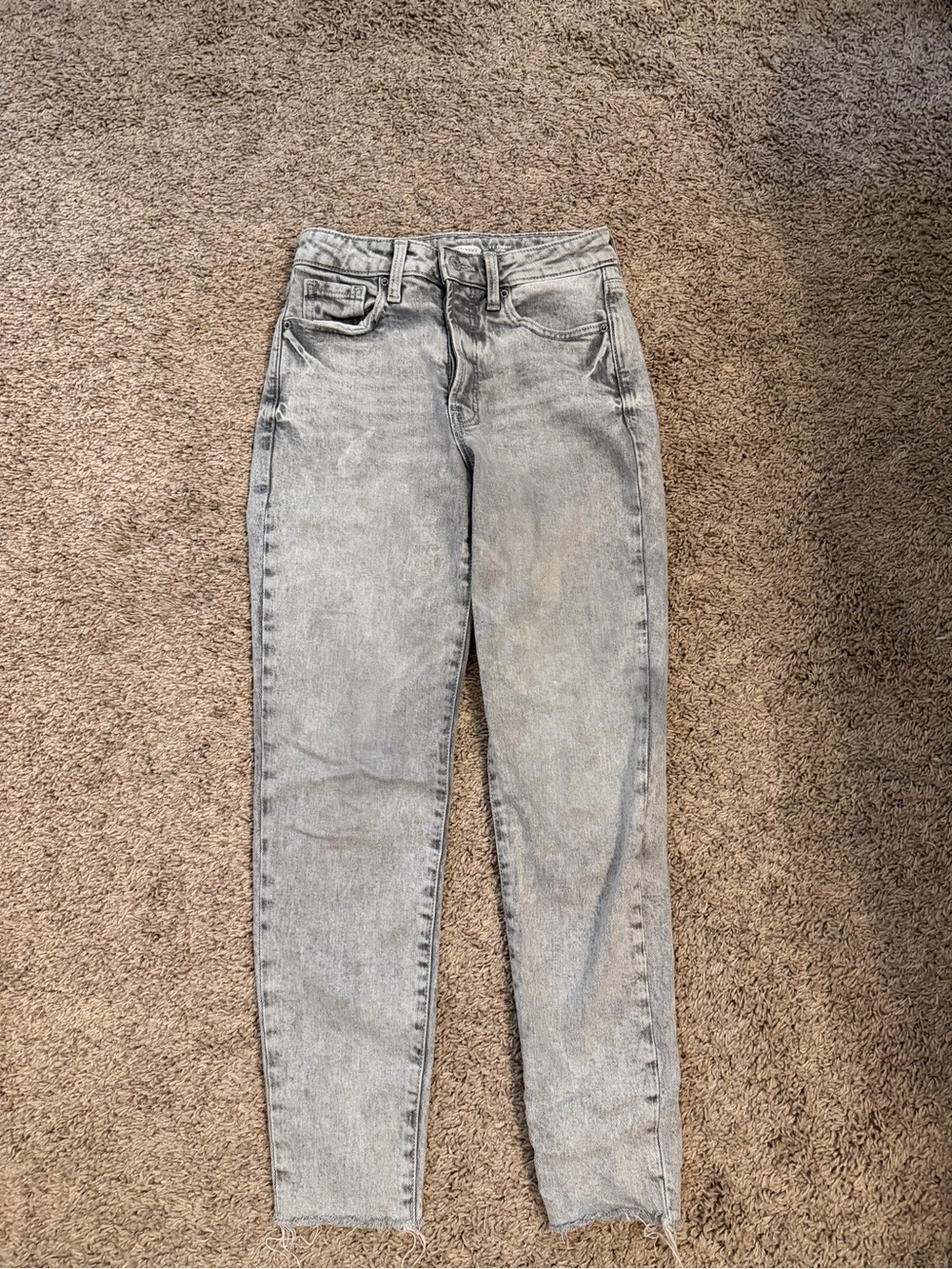 Old Navy Light Gray High-Rise Slim Jeans